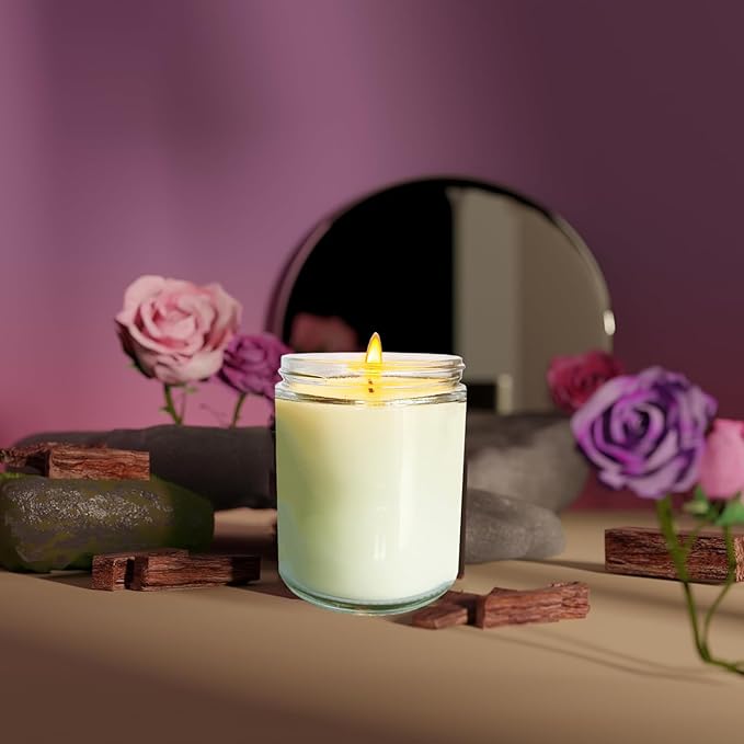 24 Pcs 6 Oz Lavender Scented Soy Candles Set,Mason jar Bulk Candles for Gifts,Aromatherapy Candle,Great Stress Relieving Scented Candle for Girls as a Gift for Birthdays, Weddings and More! - Bloomnest