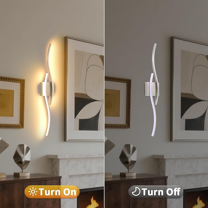 Battery Operated Wall Sconce, Silver USB Rechargeable Wireless Sconces set of 2, LED Dimming Wall Lamp 3 Color/Timer/Memory, 31.4 Inch Brushed Nickel Wall Lights for Bedroom Living Room Hallway - Bloomnest