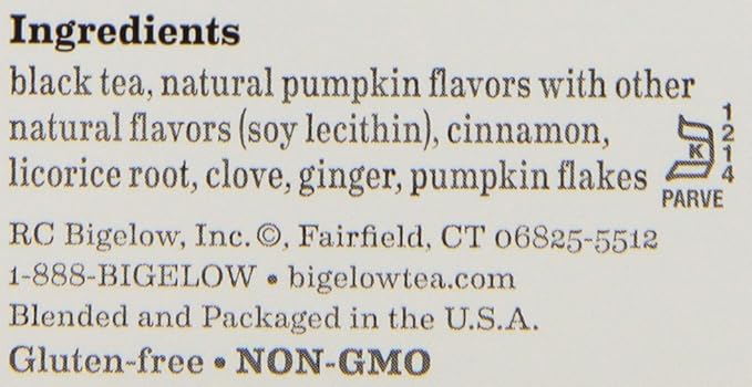 Bigelow Tea Pumpkin Spice Black Tea Bags, 20 Count - Bloomnest