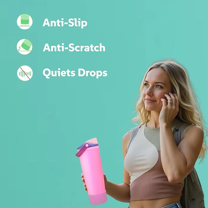 Silicone Boots Compatible with Owala 30oz & 40oz FreeSip Sway Bottles – Non-Slip, Scratch-Resistant Protective Sleeve KPWIN