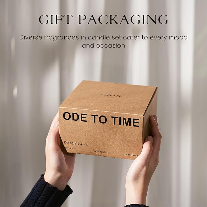 4 Pack Candles for Home Scented Aromatherapy Candle Gift Set for Women Soy Wax Long Lasting Amber Jar Candles Gift for Birthday Housewarming Mother's Valentine Day - Bloomnest