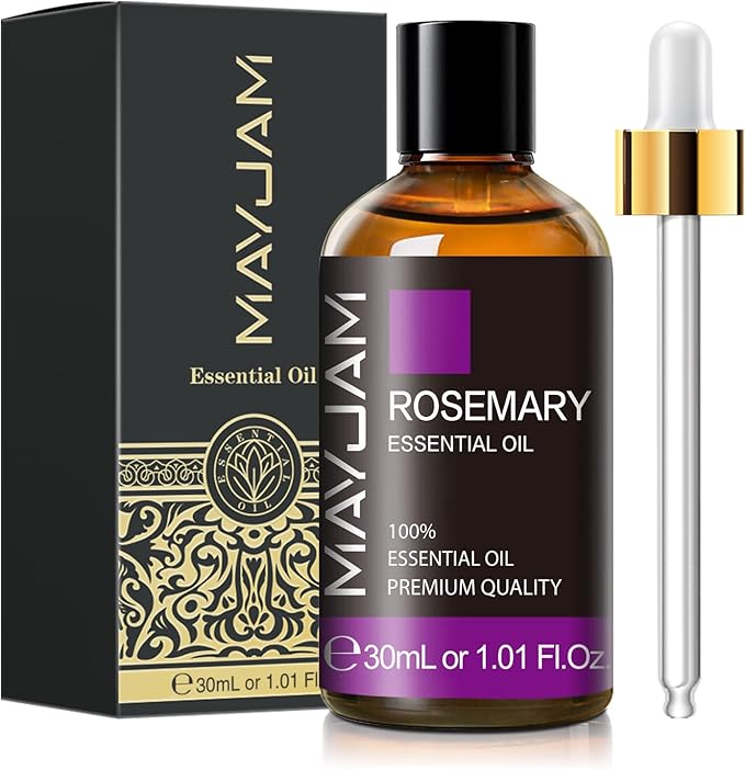 Rosemary Essential Oil 30ML/1.01FL.OZ, MAYJAM Premium Rosemary Oil Essential Oils with Glass Dropper, Great for Aromatherapy Diffuser and Candle Making - Bloomnest