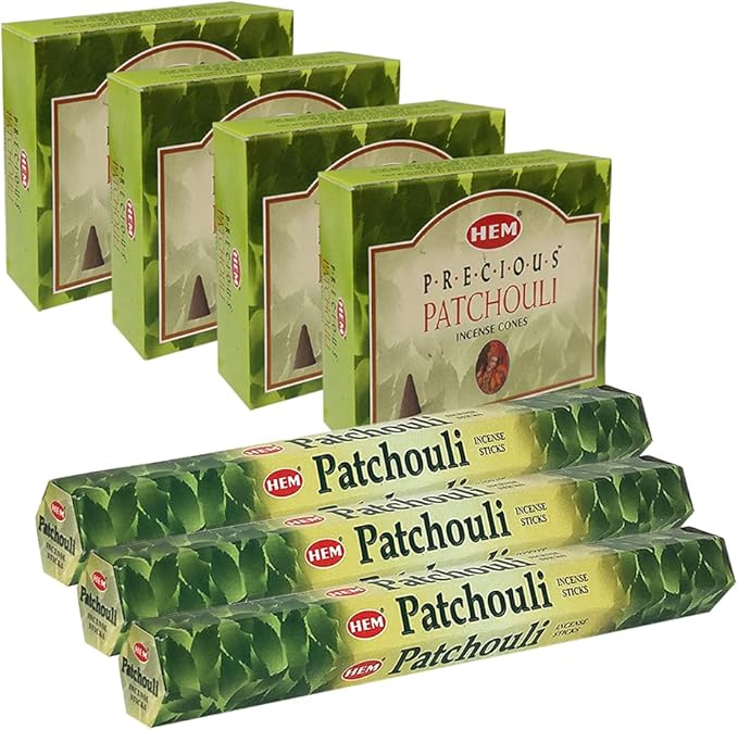 TRUMIRI Patchouli Incense Sticks and Cone Incense Holder Variety Pack Bundle TRUMIRI