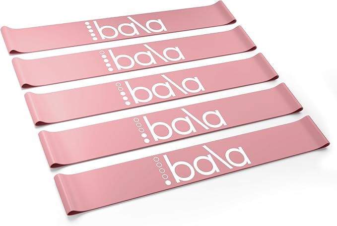 Bala Booty Bands Resistance Bands for Women & Men - Elastic Exercise Bands for Working Out - Wrist, Ankle, Legs & Booty Bands - Workout Resistance Bands for Yoga, Pilates, Strength Training - Bloomnest
