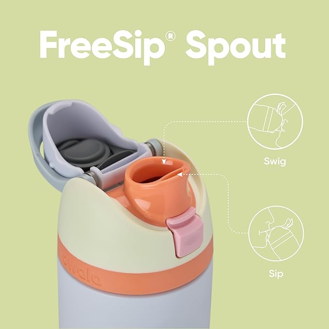 Owala FreeSip Insulated Stainless Steel Water Bottle with Straw for Sports, Travel, and School BPA-Free Sports Water Bottle, 24 oz, Beach House Owala