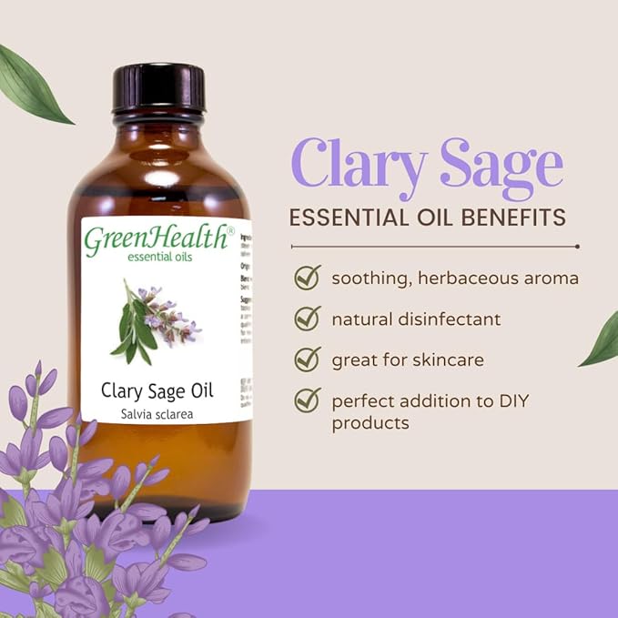 GreenHealth - 5 ml Clary Sage Essential Oil - 100% Pure
