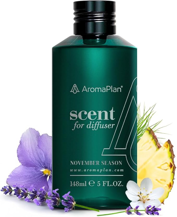 AromaPlan Hotel Scents November Season 5 Fl Oz (148ml), Home Luxury Aroma & Hotel Fragrance Diffuser Oil- Hotel Diffuser Oil for Aromatherapy- USA Made, Bigger Bottle, Bolder Aroma & Longer Lasting - Bloomnest