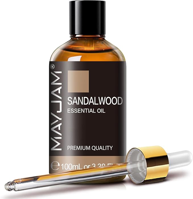 MAYJAM Sandalwood Essential Oil - Pure Essential Oils for Diffuser, Fragrance Oil for Soap Candle Making, Ideal for Home Office Car Yoga Use, 100ML/Bottle - Bloomnest
