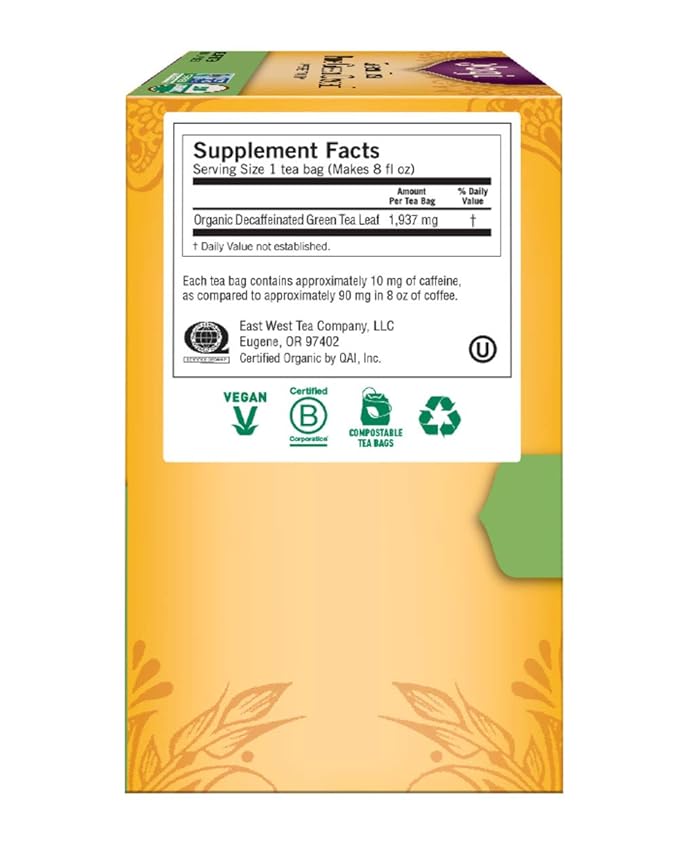 Yogi Tea, Green Tea Pure Green Decaf, 1.09 Ounce - Bloomnest