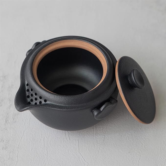 HEER Chinese Travel Gaiwan Tea Set for One, Ceramic Small Kungfu Teapot with Teacup for Adults, Black Japanese Style Tea Accessories Birthday Gift for Tea Lovers. - Bloomnest
