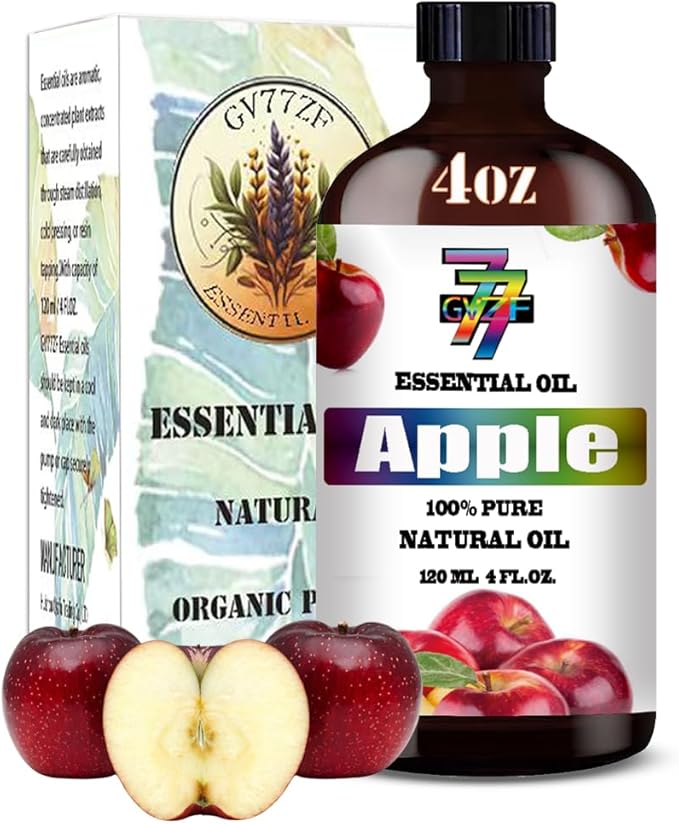 Apple Essential Oil (4 oz/120 ml) — Apple Oils for Aromatherapy, diffusers, humidifiers, Home fragrances, DIY Skincare, soap Making, DIY Candle Making, Relaxation, Yoga, and Meditation - Bloomnest