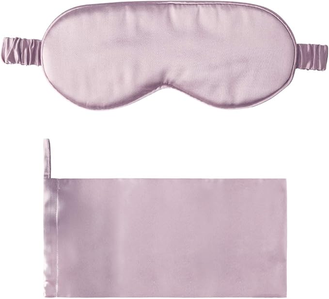 Silk Sleep Mask Light Blocking Luxury 100% Mulberry 19mm Silk Eye Mask Eye Cover Blindfold Ultra Soft Light & Comfy Anti Aging Skin Care with Travel Bag Gift Package - Bloomnest