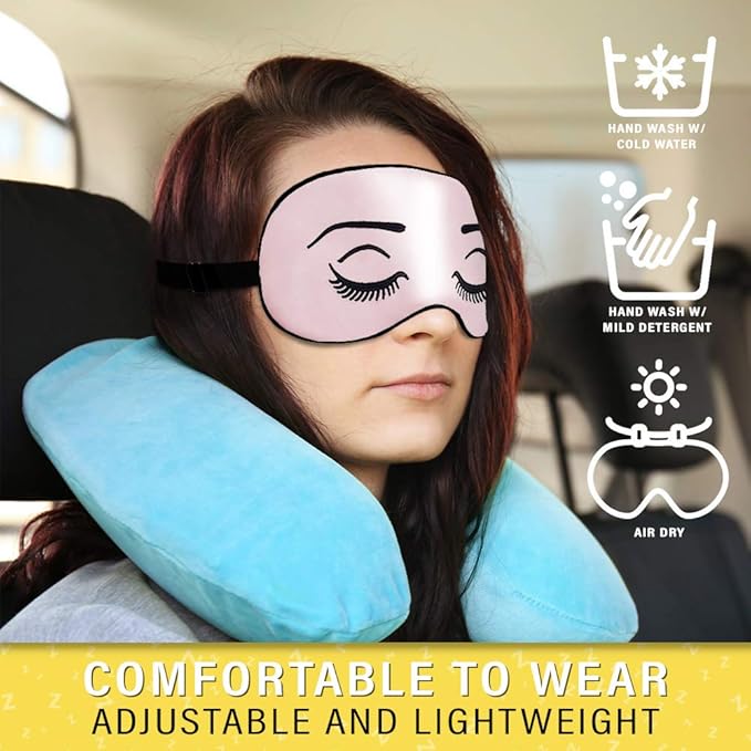 Silk Sleep Eye Mask for Men Women, Comfortable Super Soft Eye Mask with Adjustable Strap, 100% Pure Silk, Works with Every Nap Position, Ultimate Sleeping Aid Blindfold, Blocks Light, Jersey Slumber - Bloomnest
