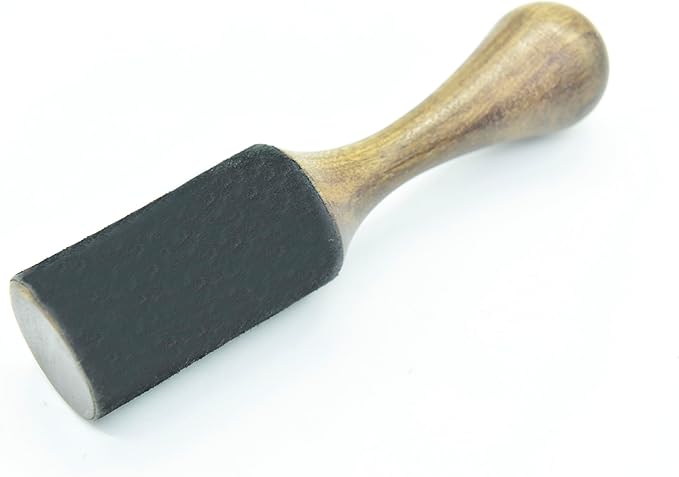Black Leather-Wrapped Singing Bowl Striker, 7 x 2 Inches, Singing Bowl Mallet, Gong Mallet, Perfect for 6" to 10" Singing Bowls - Bloomnest