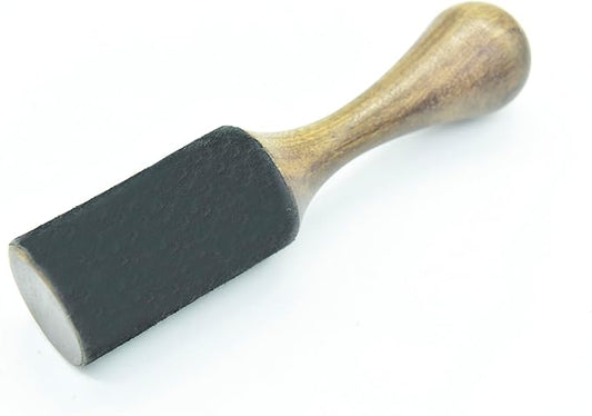 Black Leather-Wrapped Singing Bowl Striker, 7 x 2 Inches, Singing Bowl Mallet, Gong Mallet, Perfect for 6" to 10" Singing Bowls - Bloomnest