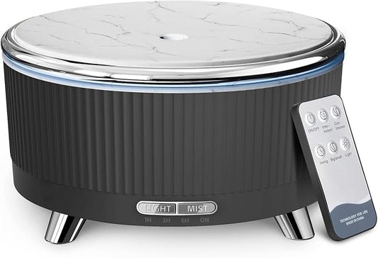 500ML Essential Oil Diffuser: Ultrasonic Aroma Diffuser with Remote Control for Spa Hotel Yoga Room - Humidifier for Bedroom with 7-Color Night Lights & Auto Shut-Off for Nursery/Women Home Relaxation - Bloomnest