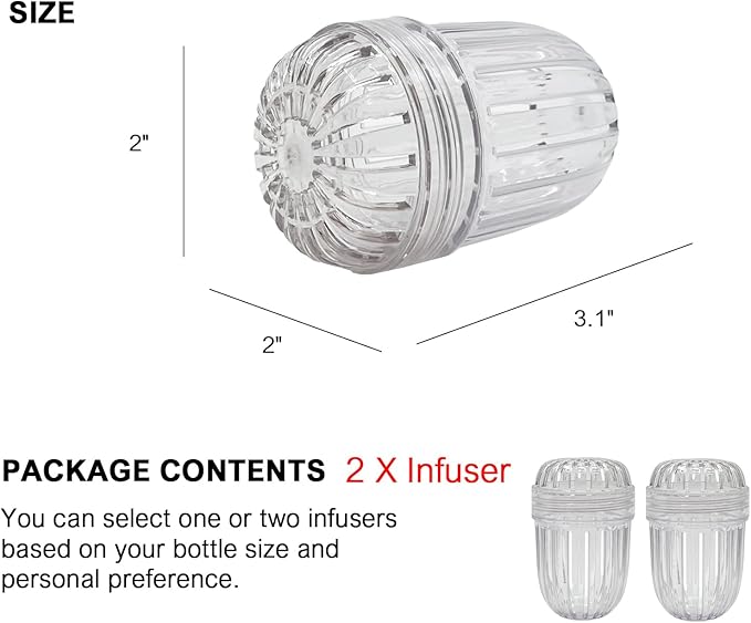 2PCS Fruit Infuser Insert,Flower Tea Infuser for Wide Mouth Water Bottles,Compatible with Stanley,Hydro Flask,Iron Flask, Takeya, ThermoFlask and Similar - Bloomnest