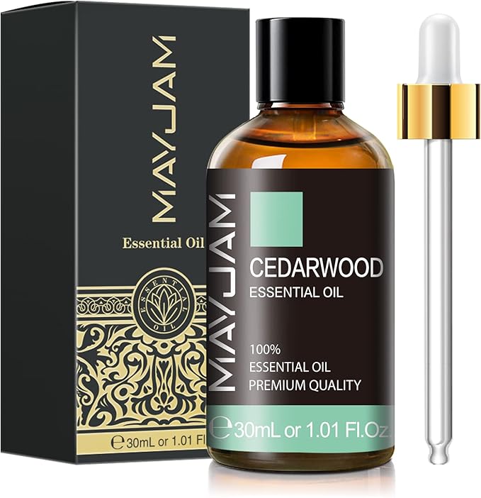 Cedarwood Essential Oil 1.01fl.oz/30ML, MAYJAM Premium Cedarwood Oil for Massage, Diffuser, Candle Making, DIY Soap, Long Lasting Scents - Bloomnest