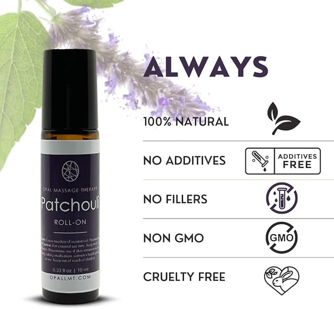 Premium Essential Oil Roll On Opal Massage Therapy (Patchouli) - Bloomnest