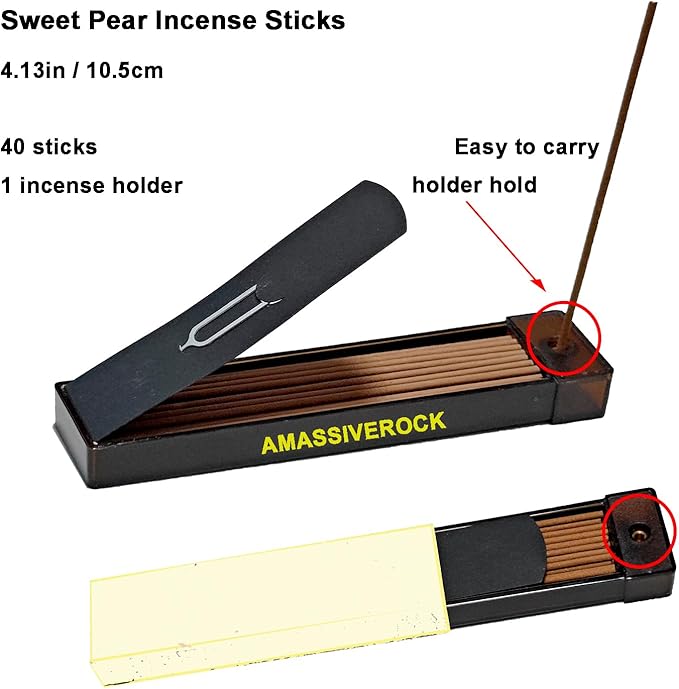 Sweet Pear Flower Incense Sticks, Sandalwood Plum Blossoms Osmanthus Cypress Insence-Sticks, Natural Incense Stick Fragrance Home Scent