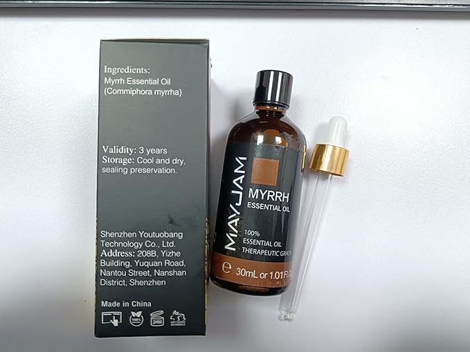 Myrrh Essential Oil, MAYJAM 30ML Pure Myrrh Oil for Diffuser, Yoga, Bedroom, Bathroom, Household & Car Use(1.01oz) - Bloomnest