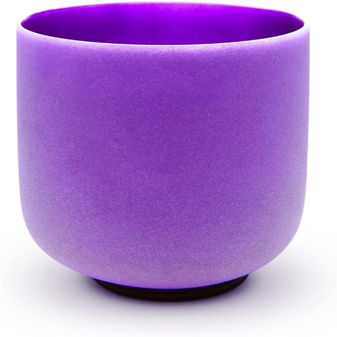 Hye-eun 8 Inch B Note Purple Quartz Crystal Singing Bowl 432hz Crown Chakra Sound Healing With Carrying Case for Yoga - Bloomnest
