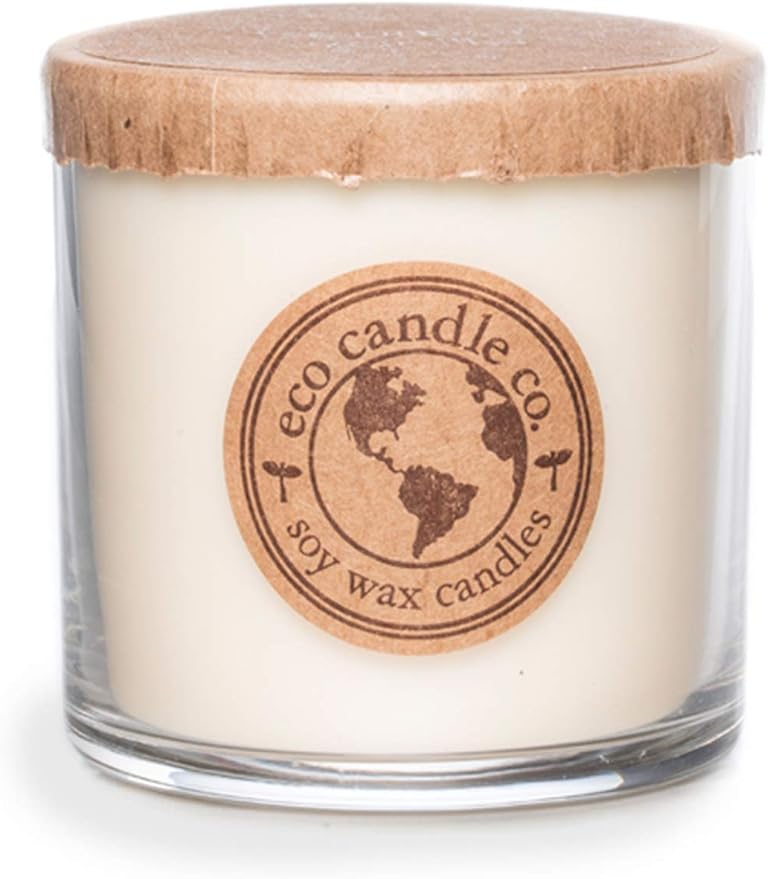 Eco Candle Co. Recycled Candle, Bourbon Vanilla, 6 oz. - Scents of Bourbon, Vanilla, Tonka Bean, Cedarwood, & Cardamom - 100% Soy Wax, No Lead, Kraft Paper Label & Lid, Hand Poured, Midwest Soybeans - Bloomnest