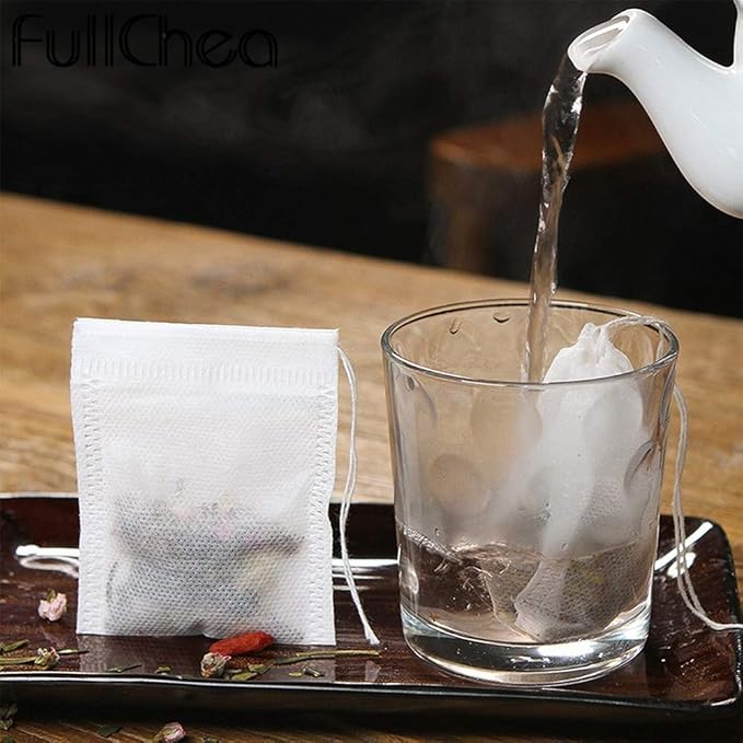 TamBee Tea Bags Disposable Tea Filter Bags Tea infusers Empty Muslin Drawstring Seal Filter Drawstring Herb Loose Tea Bag 400 Pack (400, 2.76" x 1.97") - Bloomnest