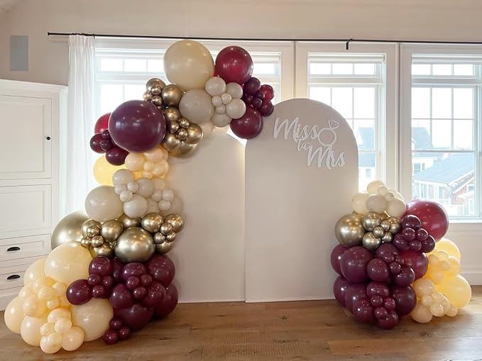 150Pcs Burgundy Balloon Garland Arch Kit - Birthday Party Decorations with Metallic Rose Gold Maroon White Gold Balloons for Baby Shower Valentines Day Bridal Shower Wedding Prom Decorations - Bloomnest