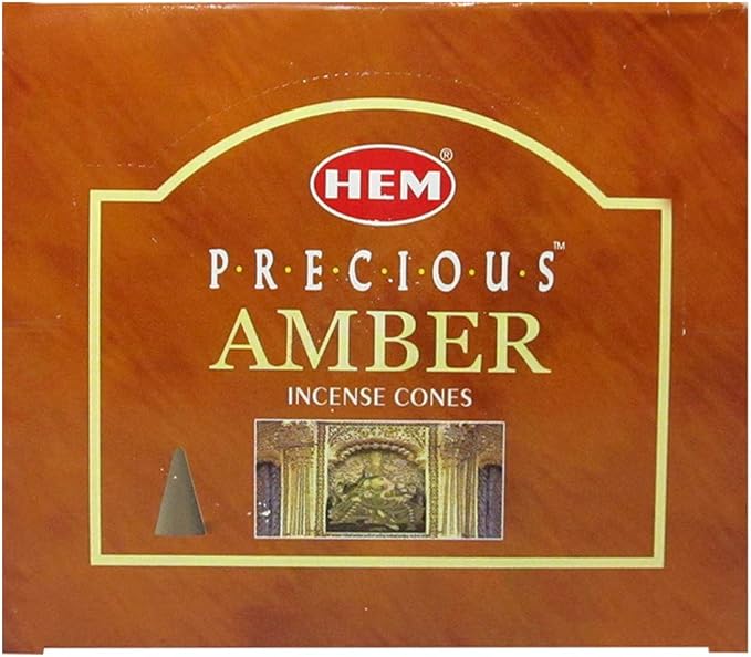 TRUMIRI Precious Amber Incense Cones & Cone Incense Burner Bundle: 120pcs (12 Sets of 10pcs) TRUMIRI