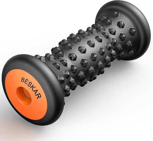 BESKAR Foot Massager Roller for Plantar Fasciitis Relief, Portable, Deep Tissue Muscle Massage, Foot Arch and Heel Pain, Reflexology Tool - Bloomnest