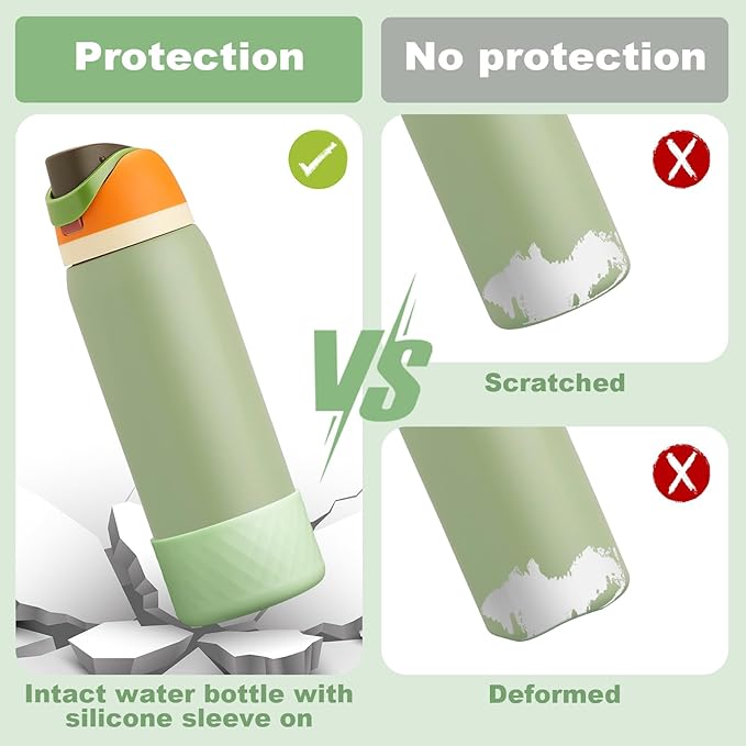 Silicone Boot for Owala Water Bottle 24 oz 32 oz 40 oz, Anti-Slip Protective Sleeve for FreeSip/Twist/Flip Stainless Steel Water Bottles Accessories BEONSKY