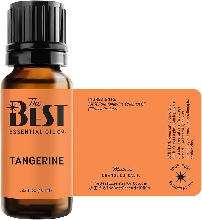 The Best Tangerine Essential Oil Premium Grade- 100% Pure & Natural for Aromatherapy, Diffuser, Spa, Massage, Air Freshener- 10 ml (.33 fl oz) - Bloomnest