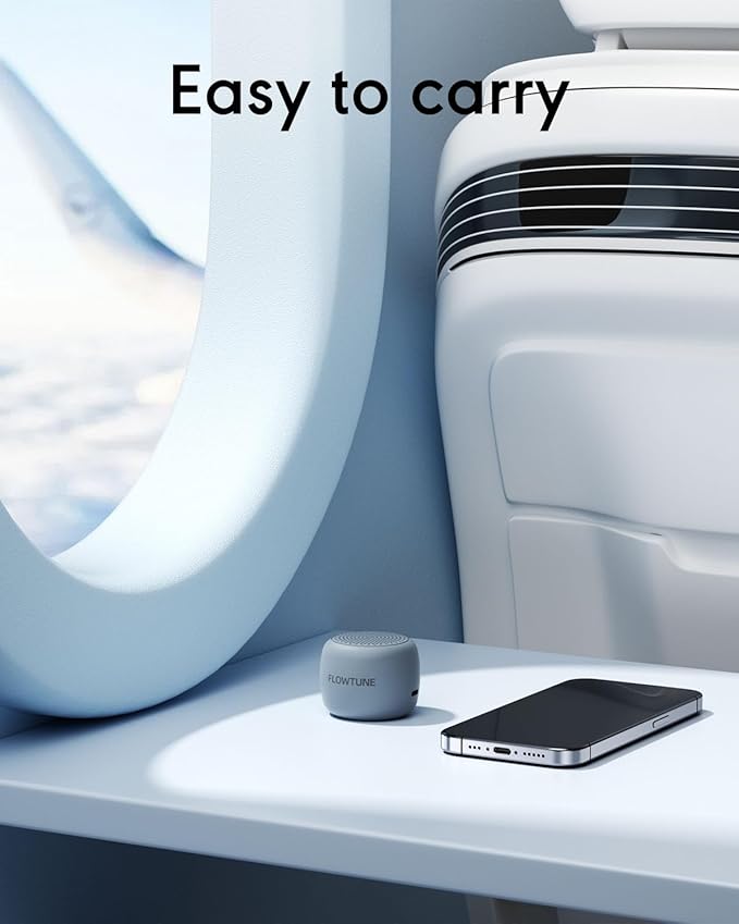 Sound Machine Flowtune White Noise Machine for Baby Adults, Mini Portable Sound Machine for Travel, 6H Timer, 18 Soothing Sleep Sounds Gift (Misty Blue) - Bloomnest