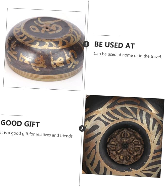 Beaupretty 1Set Tibetan Singing Bowl with Mallet Meditation Sound Bowl for Relaxation Yoga Mindfulness Durable Design for Home Travel - Bloomnest