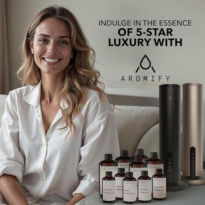 24K The W Diffuser Oil, 16.9 FL Oz 500 mL, Luxury Hotel Scent for Home, Bathroom, Spa & Office, Natural Essential Oil, Citrus & Lemongrass. - Bloomnest