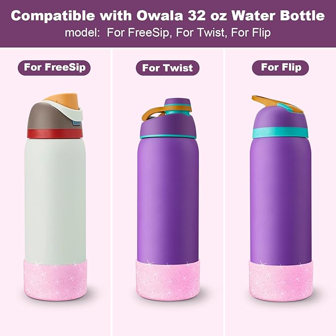 Silicone Boot for Owala Water Bottle 24 oz 32 oz 40 oz, Anti-Slip Protective Sleeve for FreeSip/Twist/Flip Stainless Steel Water Bottles Accessories BEONSKY
