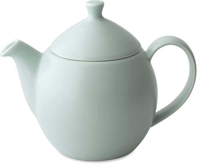FORLIFE Dew Teapot with Basket Infuser, Minty Aqua, 14 oz/414ml