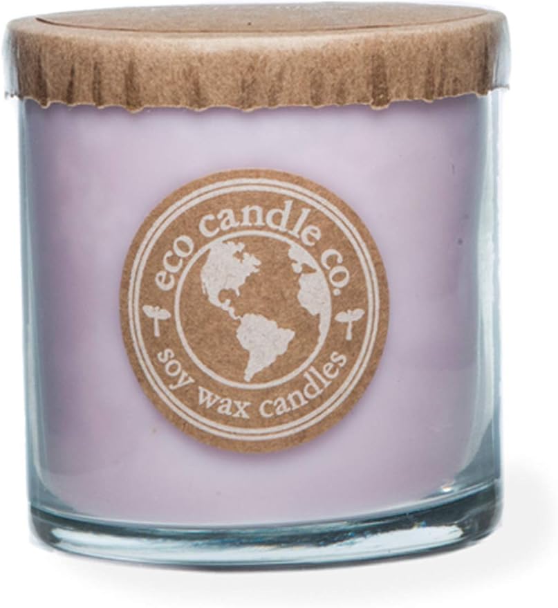 Eco Candle Co. Recycled Candle, Pure Lilac, 6 oz. - Scents of Pure Lilac Bushes - 100% Soy Wax, No Lead, Kraft Paper Label & Lid, Hand Poured, Phthalate Free, Made from Midwest Grown Soybeans - Bloomnest