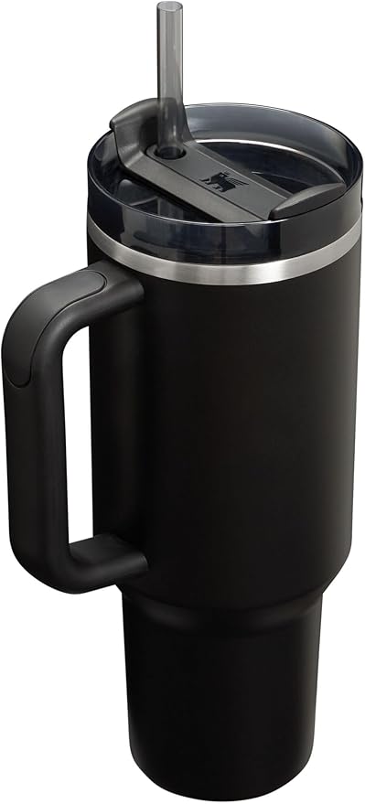 STANLEY Quencher H2.0 Tumbler with Handle and Straw 40 oz | Flowstate 3-Position Lid | Cup Holder Compatible for Travel | Insulated Stainless Steel Cup | BPA-Free | Black 2.0 (Pack of 4) - Bloomnest