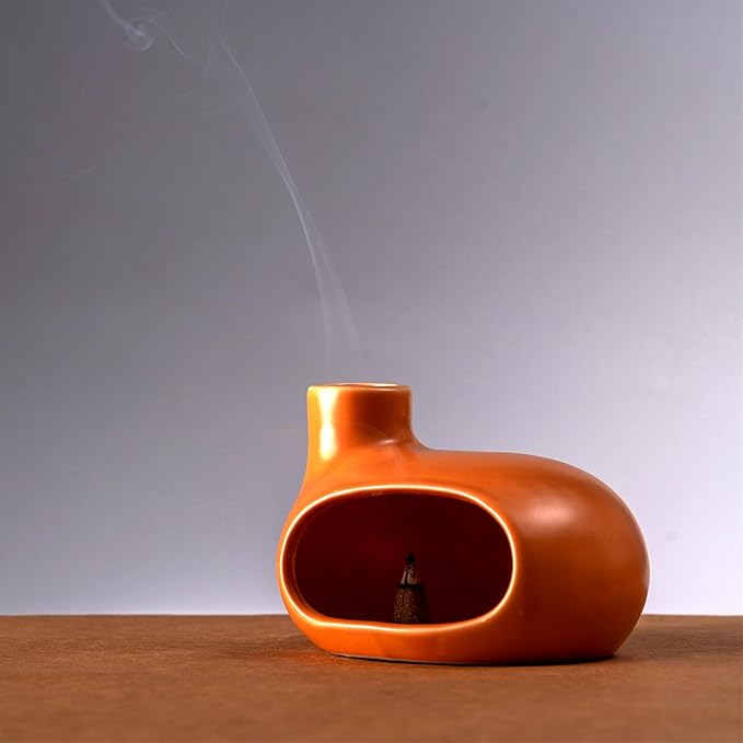 Ceramic Palo Santo Holder - Handcrafted Ash Catcher for Palo Santo Sticks and Sage - Unique Design for Meditation and Home Décor - Incense Burner - Bloomnest