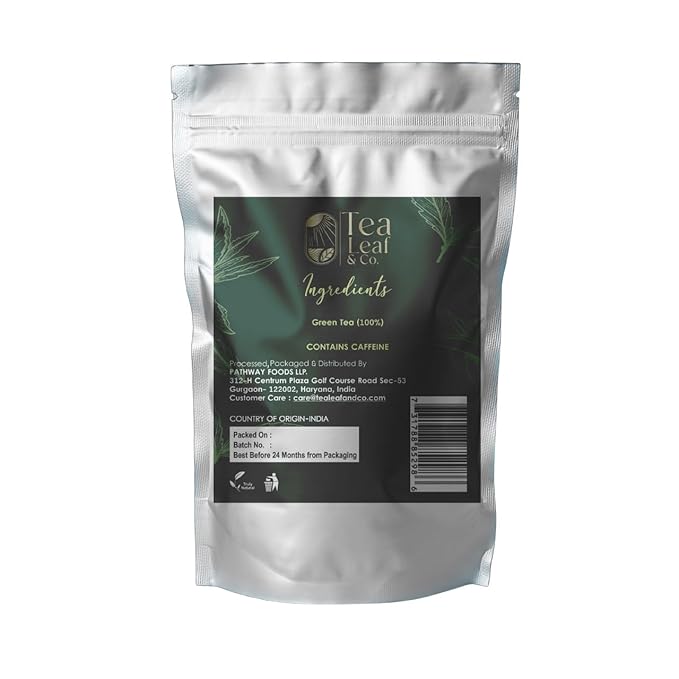 Classic Green Tea Bags (3.53oz/100gm), Loose Leaf 50 Pyramid Teabags, Blended with Fresh Herbs and Spices, Organic Herbal Tea, Low Caffeine Gluten Free - Bloomnest