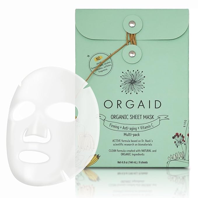ORGAID Organic Sheet Mask | Made in USA (Assorted Multi-pack, pack of 6) - Bloomnest
