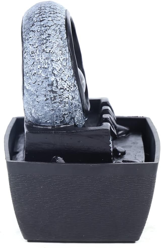 Gdrasuya10 Water Garden Zen Fountain with LED Light, Fountain Fengshui Indoor Decoration, USB Interface for Home and Office Indoor Spaces Decor