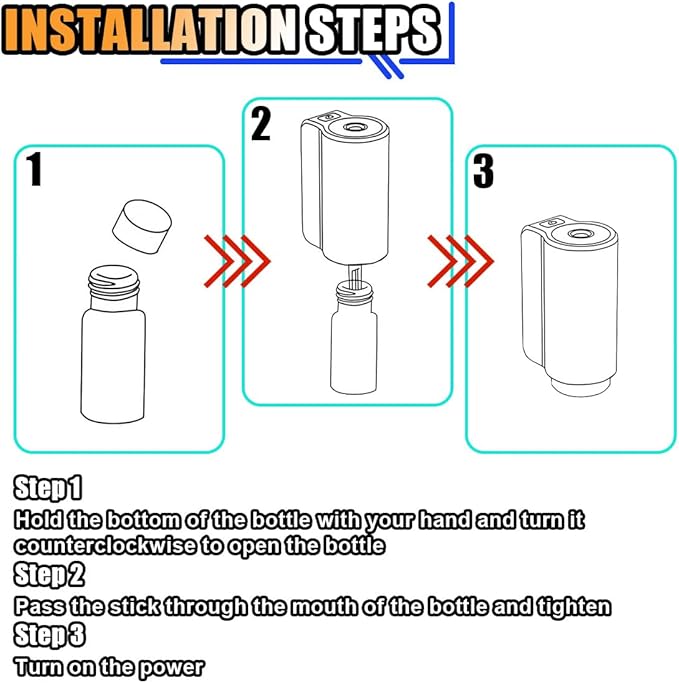 Smart Car Air Freshener Diffuser, Car Air Aroma Diffuser with Three Adjustable Intensity Levels, Rechargeable Intelligent Auto Aroma Diffusers with 3Pcs Empty Bottle (No Essential Oil) - Bloomnest