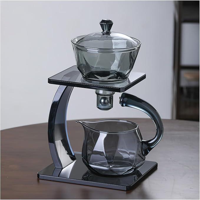 Semi Automatic Tea Set, Lazy Kungfu Tea Set, Lazy Kung Fu Drip Teapot, Magnetic Tea Pot With Magnetic Ball, Heat Resistant Gongfu Glass Teapot Set, Gift For Fathers Day, Thanksgiving Birthdays - Bloomnest