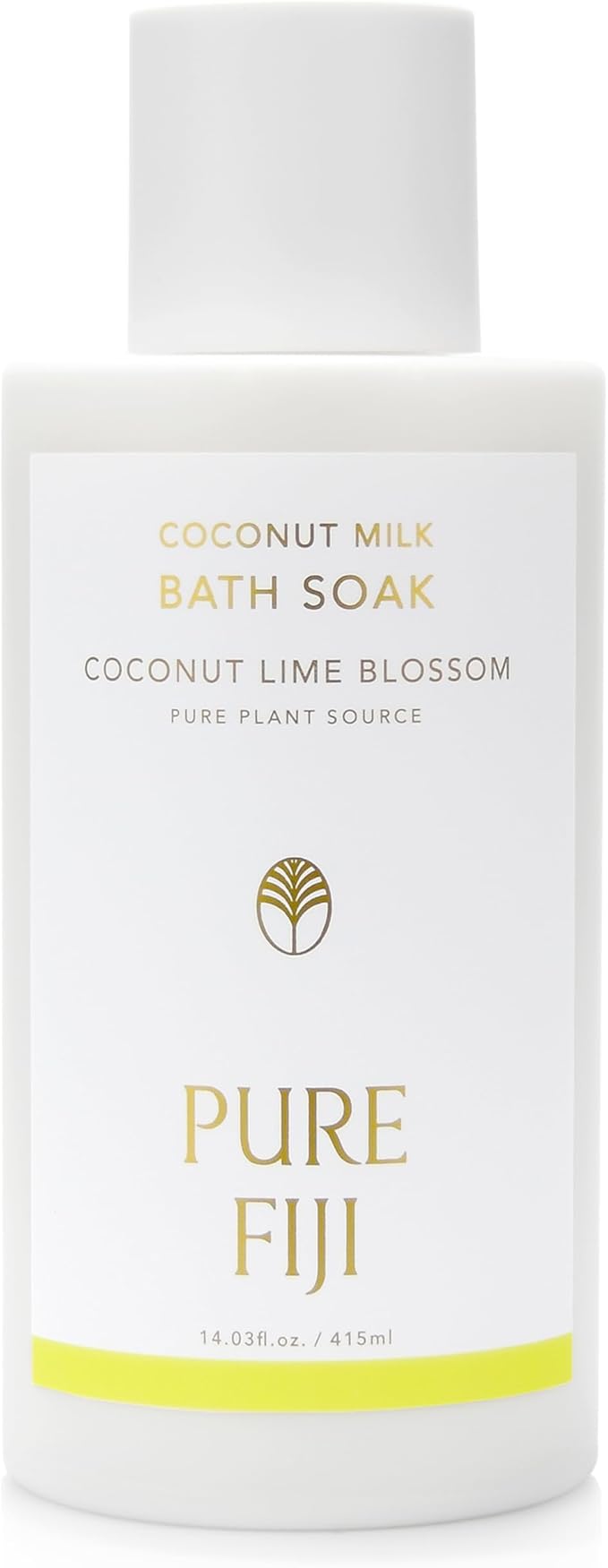 Pure Fiji Coconut Milk Bath Soak, Coconut Lime Blossom (14oz/415ml) - Bloomnest