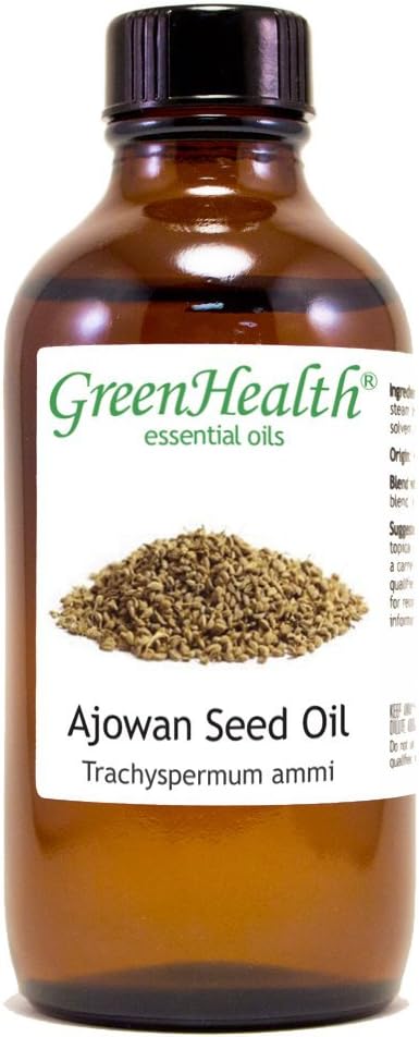 Ajowan Seed Essential Oil - 4 fl oz - Amber Glass Bottle w/Cap - GreenHealth Greenals