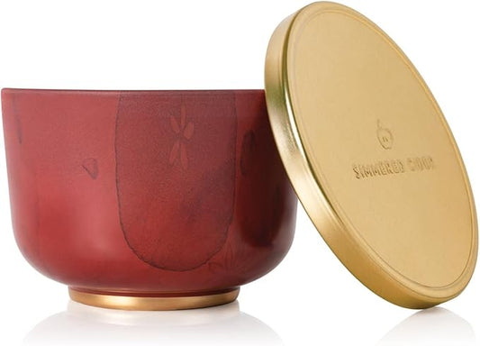 Thymes Scented Candles for Women & Men – Tin with Lid – Luxury Home Decor – Apple Candles with Notes of Crushed Clove, Cardamom, Bourbon & Malted Rum (Simmered Cider, 6.5 oz) - Bloomnest