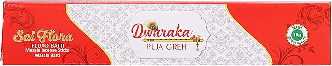 Dwaraka - Incense Sticks - Sai Flora, 100 Sticks, All Natural, Chemical Free DwarakaOrganic
